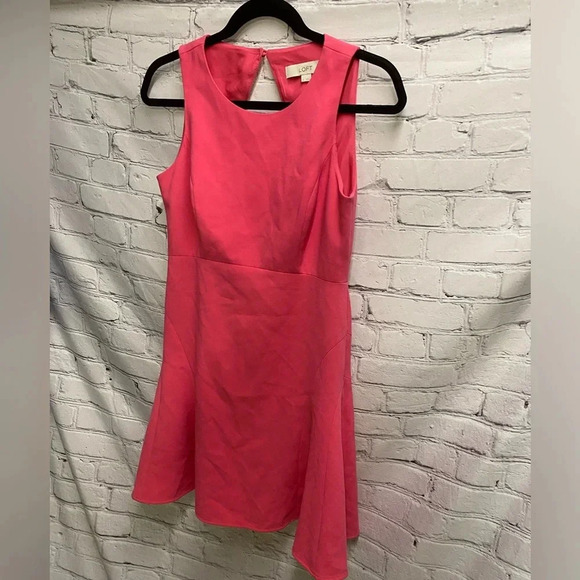 5/$20 LOFT Barbie Pink Spring Picnic Dress with Back Cut Out Women’s Size 0 - Picture 2 of 8